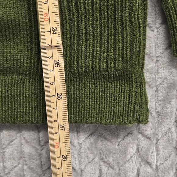 Thor MX Motocross Crewneck Knit Sweatshirt Mens Size XL Army Green Wool Blend - Picture 5 of 8